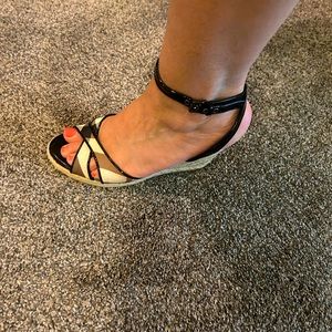Burberry wedge sandals sz 39